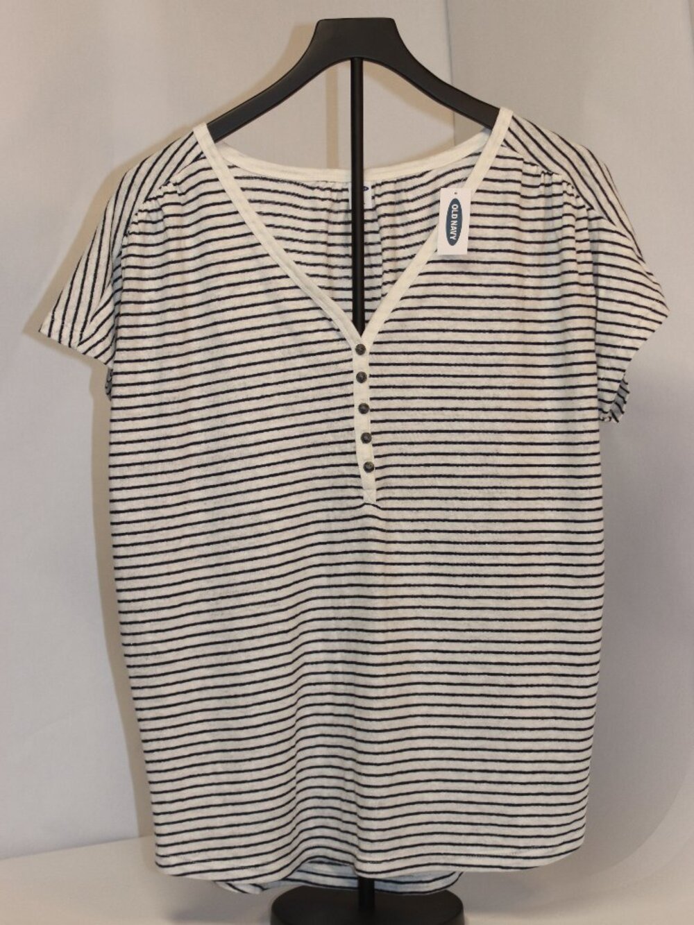 NWT Old Navy Linen Henley Sz L